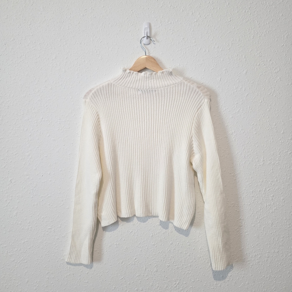 Petal & Pup Ribbed Knit Mockneck Sweater M - Picture 5 of 6